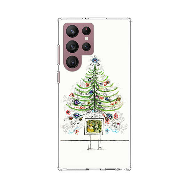 Whimsical Christmas Tree Artistic Design Samsung Galaxy S22 Ultra 5G Case