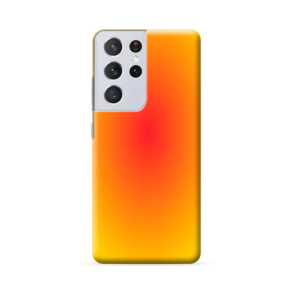 Vibrant Red Focal Point with Yellow Gradient Background Samsung Galaxy S22 Ultra 5G Hard Case