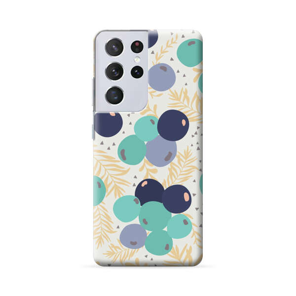 Abstract Berries Pattern Samsung Galaxy S22 Ultra 5G Hard Case