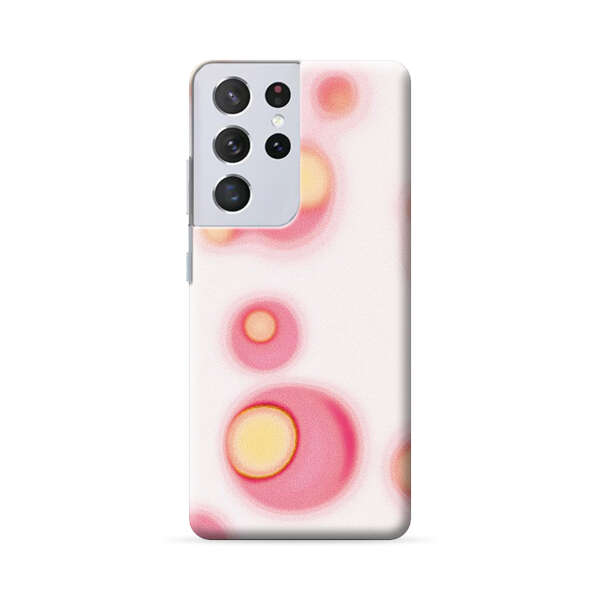 Abstract Pink and Yellow Blobs Samsung Galaxy S22 Ultra 5G Hard Case