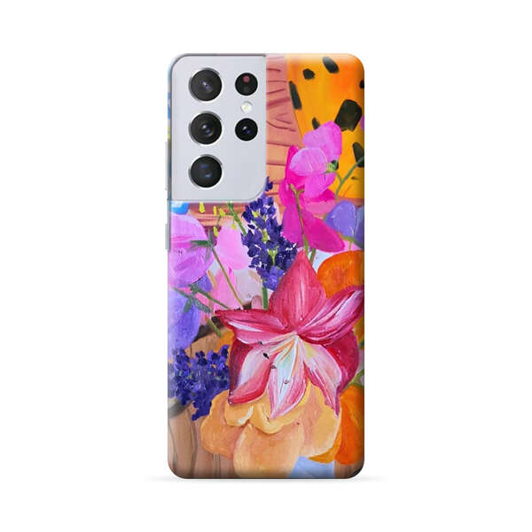 Bright Vibrant Floral Still Life Samsung Galaxy S22 Ultra 5G Hard Case