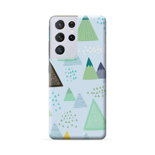 Colorful Abstract Mountain Pattern Samsung Galaxy S22 Ultra 5G Hard Case