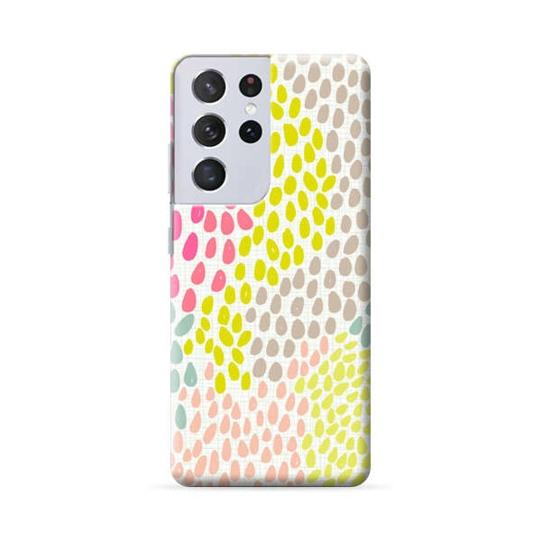 Colorful Abstract Teardrop Pattern Samsung Galaxy S22 Ultra 5G Hard Case