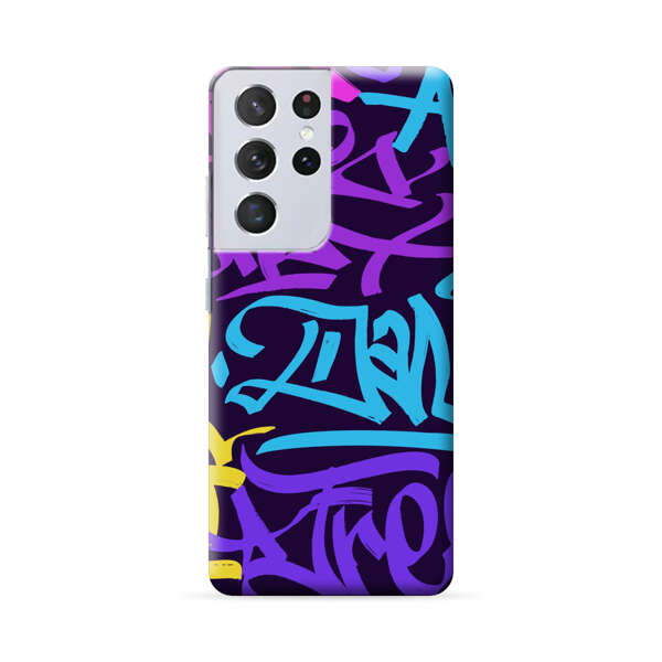 Colorful Graffiti Pattern Samsung Galaxy S22 Ultra 5G Hard Case
