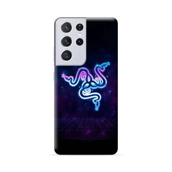 Glowing Neon Triple Snake Samsung Galaxy S22 Ultra 5G Hard Case