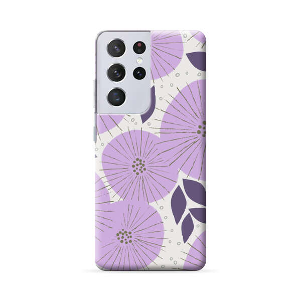 Lavender Flower Pattern Samsung Galaxy S22 Ultra 5G Hard Case