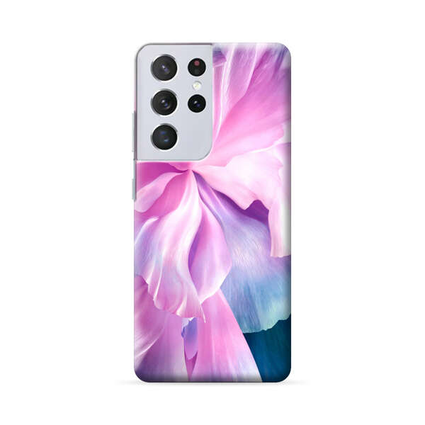 Pink Purple Flower Petals Samsung Galaxy S22 Ultra 5G Hard Case
