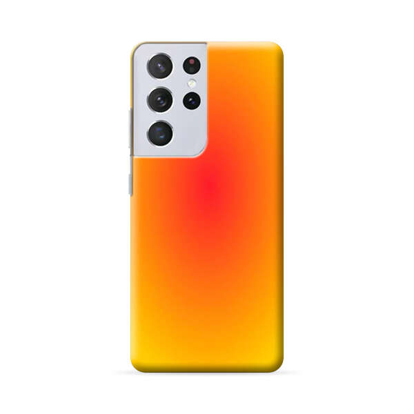 Vibrant Red Focal Point with Yellow Gradient Background Samsung Galaxy S22 Ultra 5G Hard Case