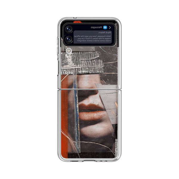 Abstract Collage Close Up Face Samsung Galaxy Z Flip 3 (5G) Case