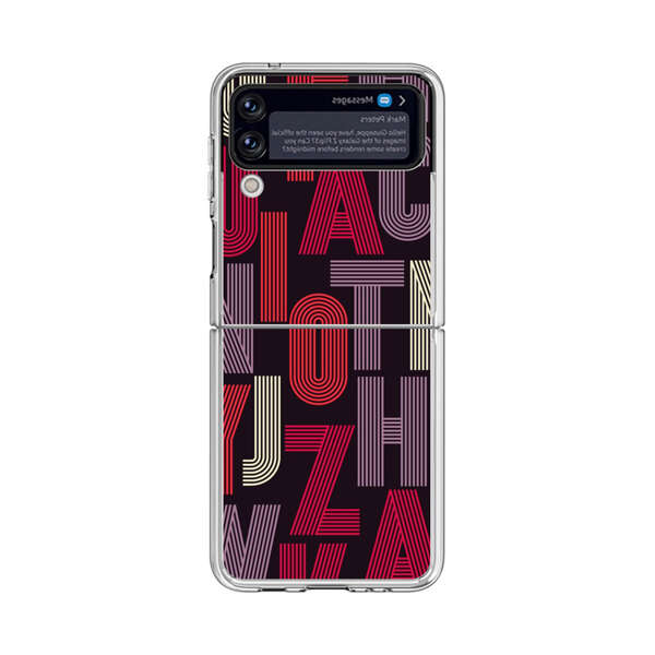 Abstract Letters Pattern Samsung Galaxy Z Flip 3 (5G) Case