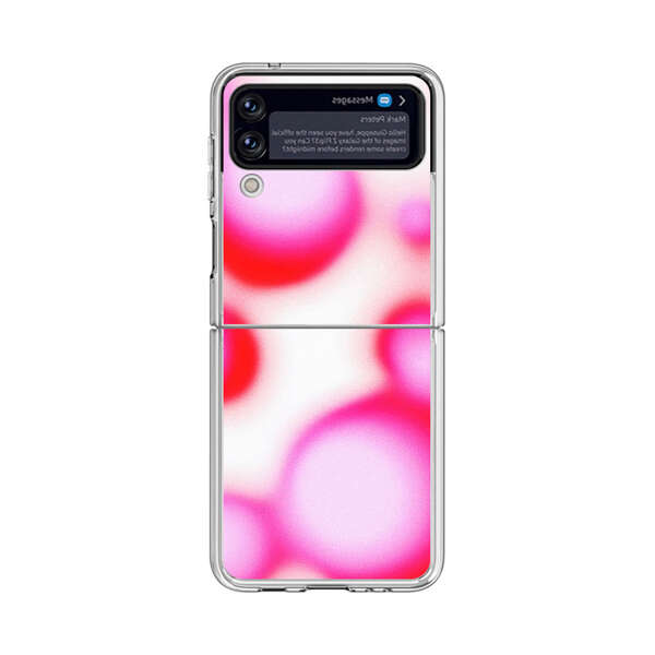 Abstract Pink and Red Blurry Circles Samsung Galaxy Z Flip 3 (5G) Case