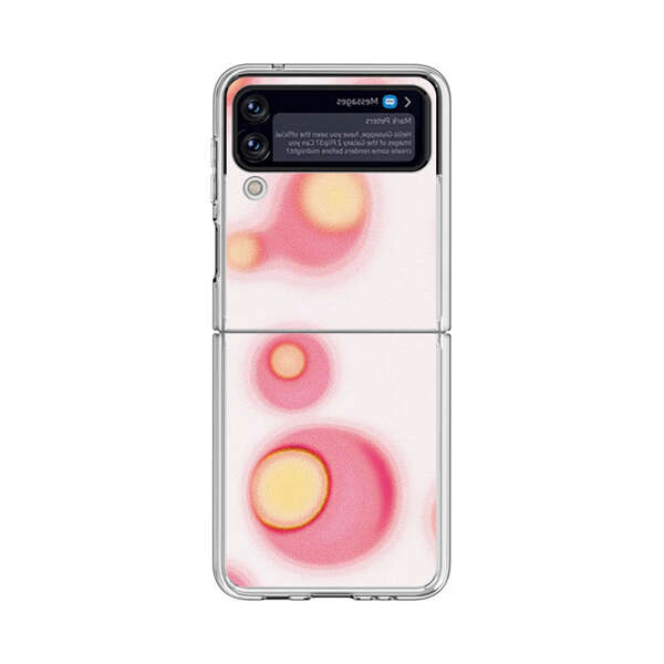 Abstract Pink and Yellow Blobs Samsung Galaxy Z Flip 3 (5G) Case