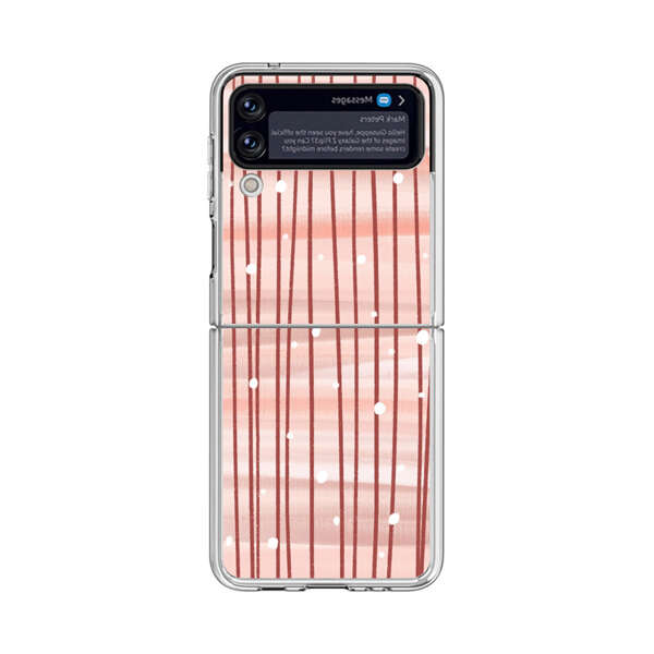 Abstract Vertical Lines Pink Pattern Samsung Galaxy Z Flip 3 (5G) Case