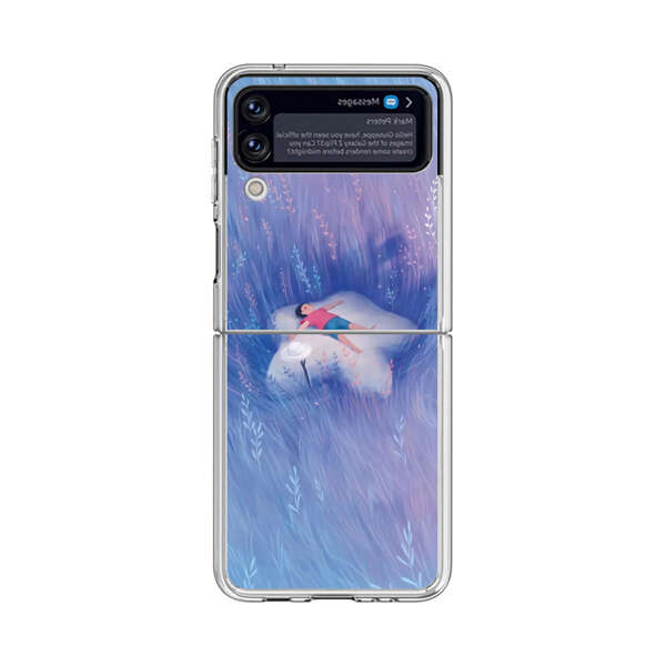 Child Relaxing in Dreamy Field Samsung Galaxy Z Flip 3 (5G) Case