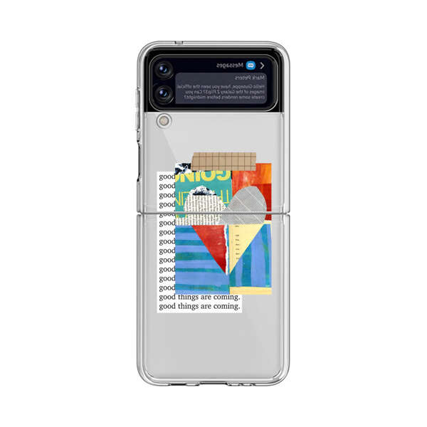 Colorful Abstract Collage with Geometric Shapes Samsung Galaxy Z Flip 3 (5G) Case