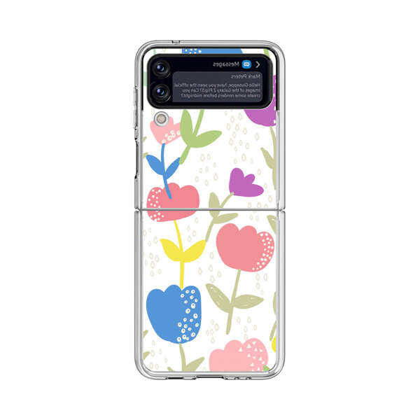 Colorful Tulip Floral Pattern Samsung Galaxy Z Flip 3 (5G) Case