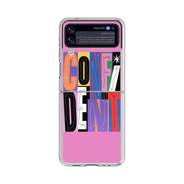 Confident Bold Colorful Typography Samsung Galaxy Z Flip 3 (5G) Case