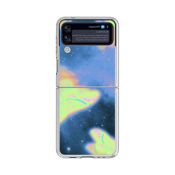 Dreamy Glowing Cosmic Butterflies Samsung Galaxy Z Flip 3 (5G) Case