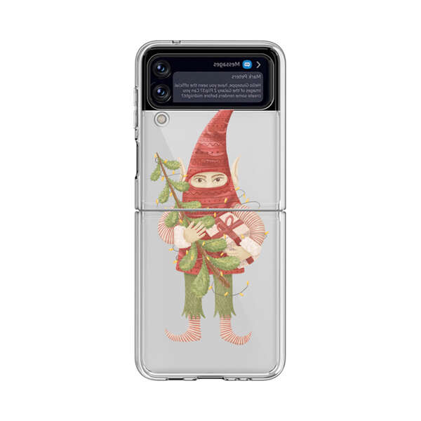 Holiday Gnome with Mistletoe and Gift Samsung Galaxy Z Flip 3 (5G) Case