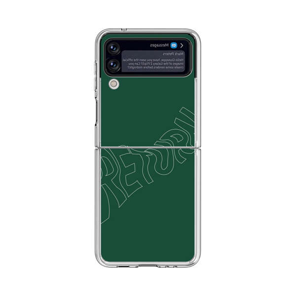 Minimalist Green Wavy Return Text Samsung Galaxy Z Flip 3 (5G) Case