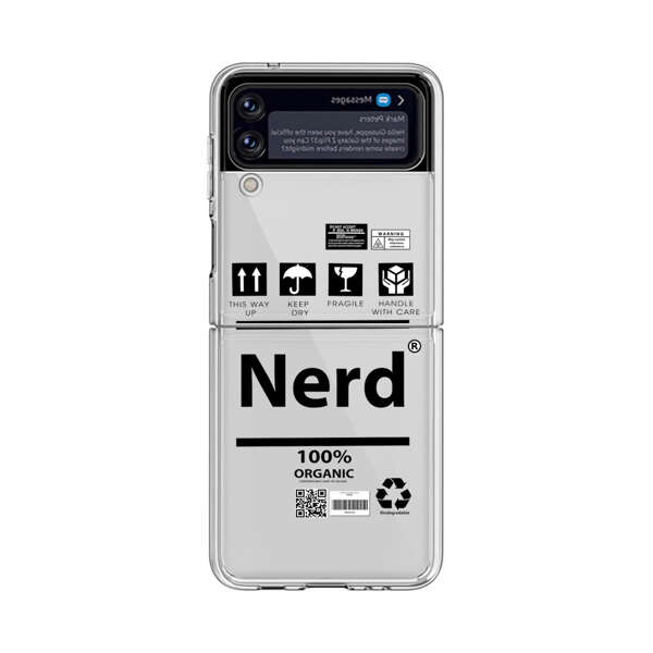 Minimalist Nerd Shipping Icons Design Samsung Galaxy Z Flip 3 (5G) Case
