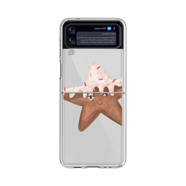 Smiling Gingerbread Star Cookie Samsung Galaxy Z Flip 3 (5G) Case