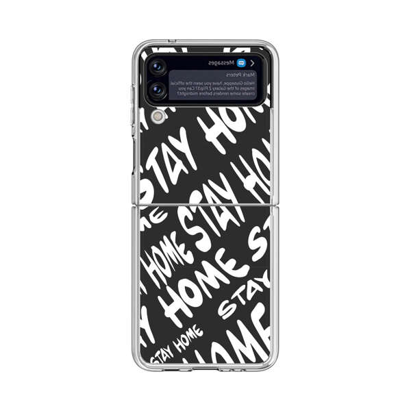 Stay Home Pattern Samsung Galaxy Z Flip 3 (5G) Case