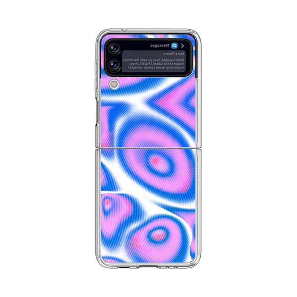 Vibrant Abstract Pink and Blue Swirl Pattern Samsung Galaxy Z Flip 3 (5G) Case