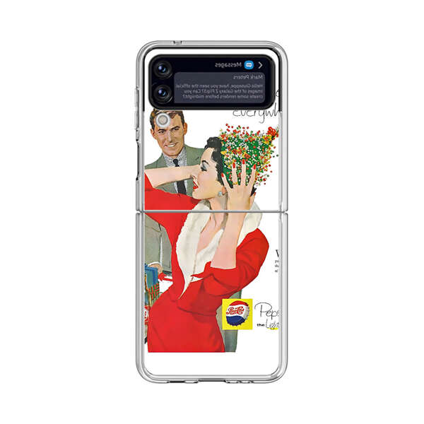Vintage Pepsi-Cola Holiday Advertisement Samsung Galaxy Z Flip 3 (5G) Case