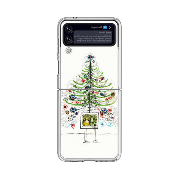 Whimsical Christmas Tree Artistic Design Samsung Galaxy Z Flip 3 (5G) Case