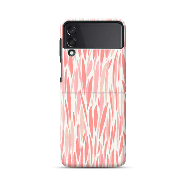 Abstract Coral Wavy Lines Pattern Samsung Galaxy Z Flip 3 (5G) Hard Case