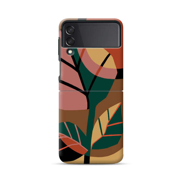 Abstract Geometric Leaves Design Samsung Galaxy Z Flip 3 (5G) Hard Case