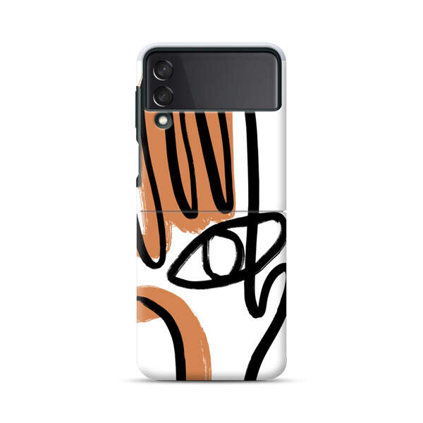 Abstract Minimalist Hand with Eye Samsung Galaxy Z Flip 3 (5G) Hard Case