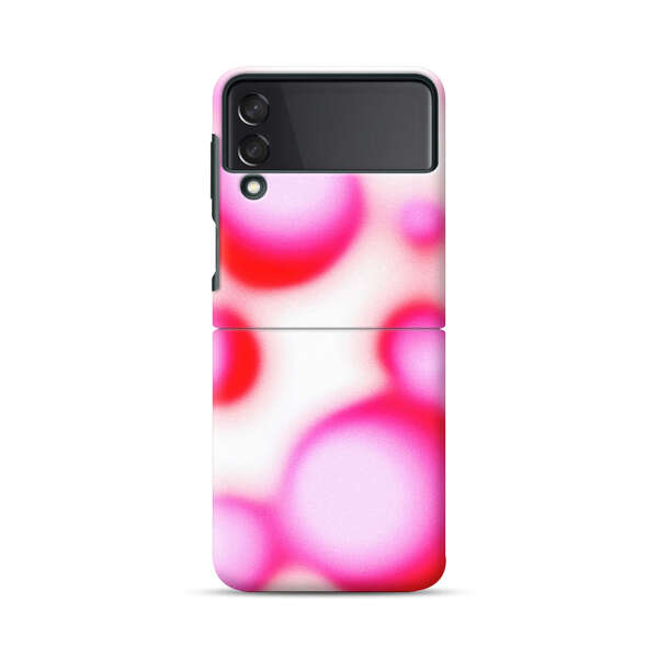 Abstract Pink and Red Blurry Circles Samsung Galaxy Z Flip 3 (5G) Hard Case