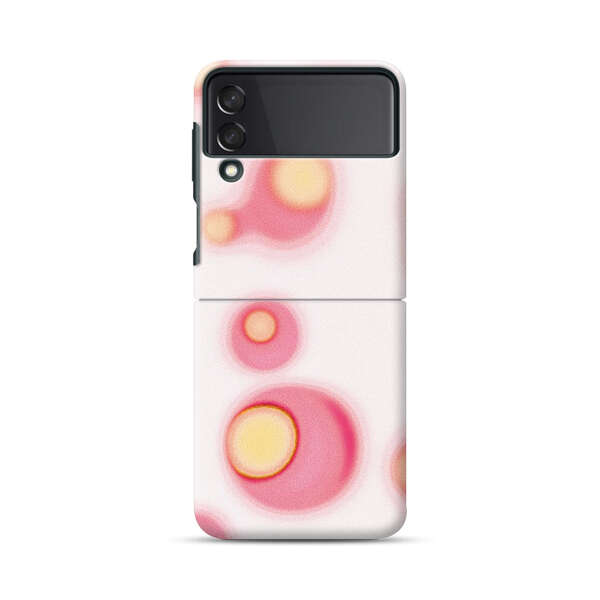 Abstract Pink and Yellow Blobs Samsung Galaxy Z Flip 3 (5G) Hard Case