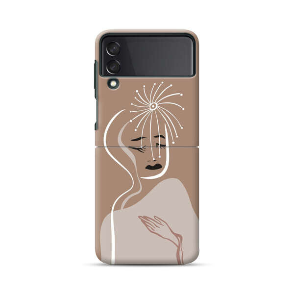 Artistic Abstract Portrait with Serene Face Samsung Galaxy Z Flip 3 (5G) Hard Case