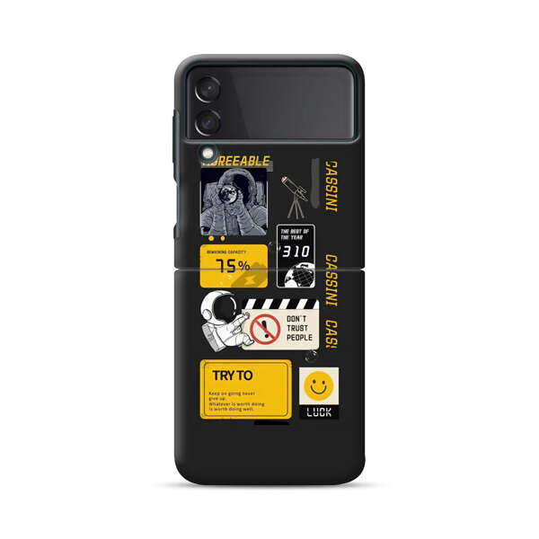 Astronaut Space Exploration Motivation Design Samsung Galaxy Z Flip 3 (5G) Hard Case