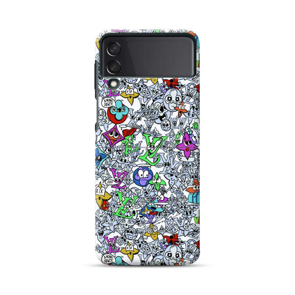 Colorful Cartoon Graffiti Pattern Samsung Galaxy Z Flip 3 (5G) Hard Case