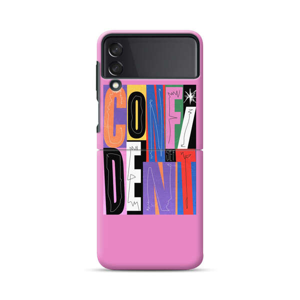 Confident Bold Colorful Typography Samsung Galaxy Z Flip 3 (5G) Hard Case
