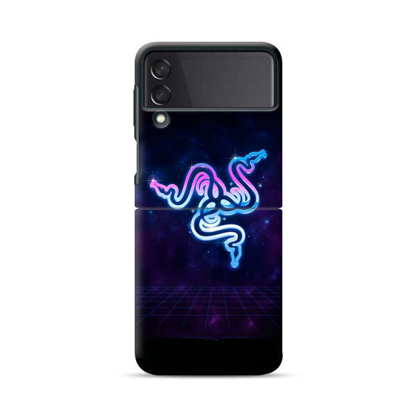 Glowing Neon Triple Snake Samsung Galaxy Z Flip 3 (5G) Hard Case