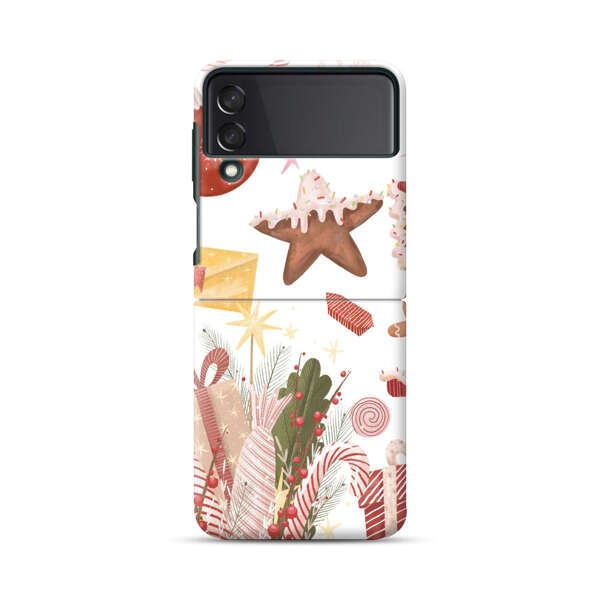 Holiday Gingerbread Candy Cane Gifts Samsung Galaxy Z Flip 3 (5G) Hard Case