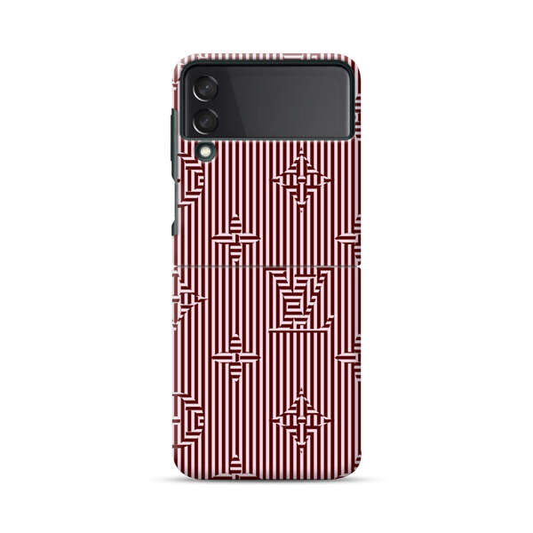 Intricate Geometric Striped Pattern Samsung Galaxy Z Flip 3 (5G) Hard Case