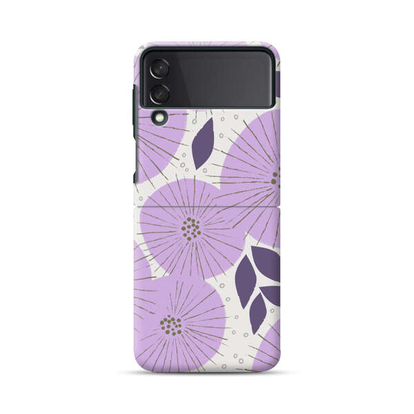 Lavender Flower Pattern Samsung Galaxy Z Flip 3 (5G) Hard Case