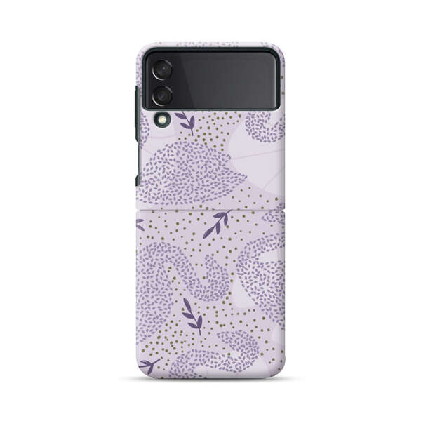 Lavender Swan Pattern Samsung Galaxy Z Flip 3 (5G) Hard Case