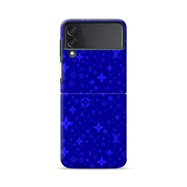 Luxury Blue Designer Pattern Samsung Galaxy Z Flip 3 (5G) Hard Case
