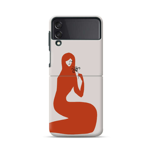 Minimalist Abstract Woman Silhouette Samsung Galaxy Z Flip 3 (5G) Hard Case
