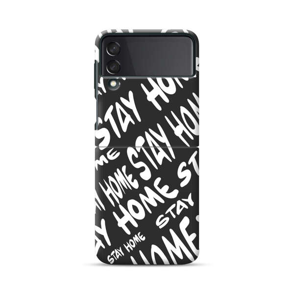 Stay Home Pattern Samsung Galaxy Z Flip 3 (5G) Hard Case