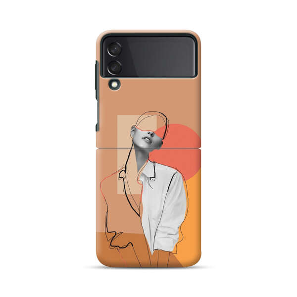 Stylish Abstract Portrait Art Samsung Galaxy Z Flip 3 (5G) Hard Case