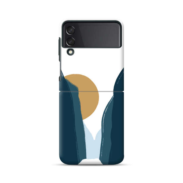 Sunset Between Dark Cliffs Samsung Galaxy Z Flip 3 (5G) Hard Case