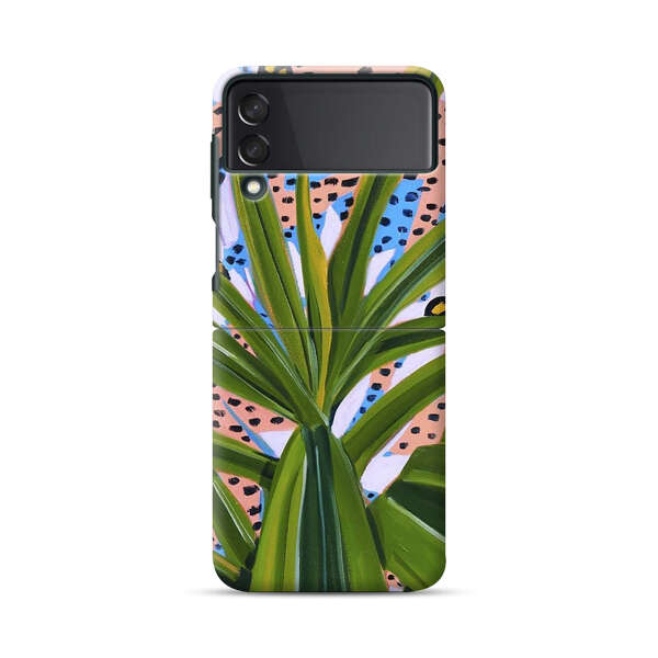 Tropical Leaves Abstract Pattern Samsung Galaxy Z Flip 3 (5G) Hard Case
